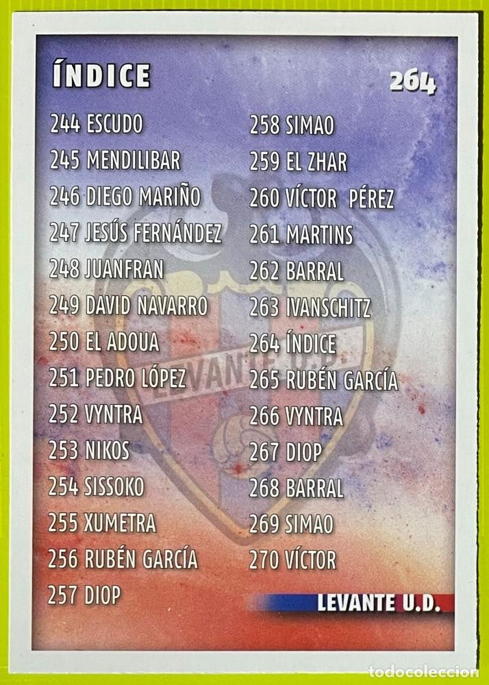 Football Stickers: 264 INDICE LEVANTE UD FICHAS ALBUM MUNDICROMO 2014 2015 14 15