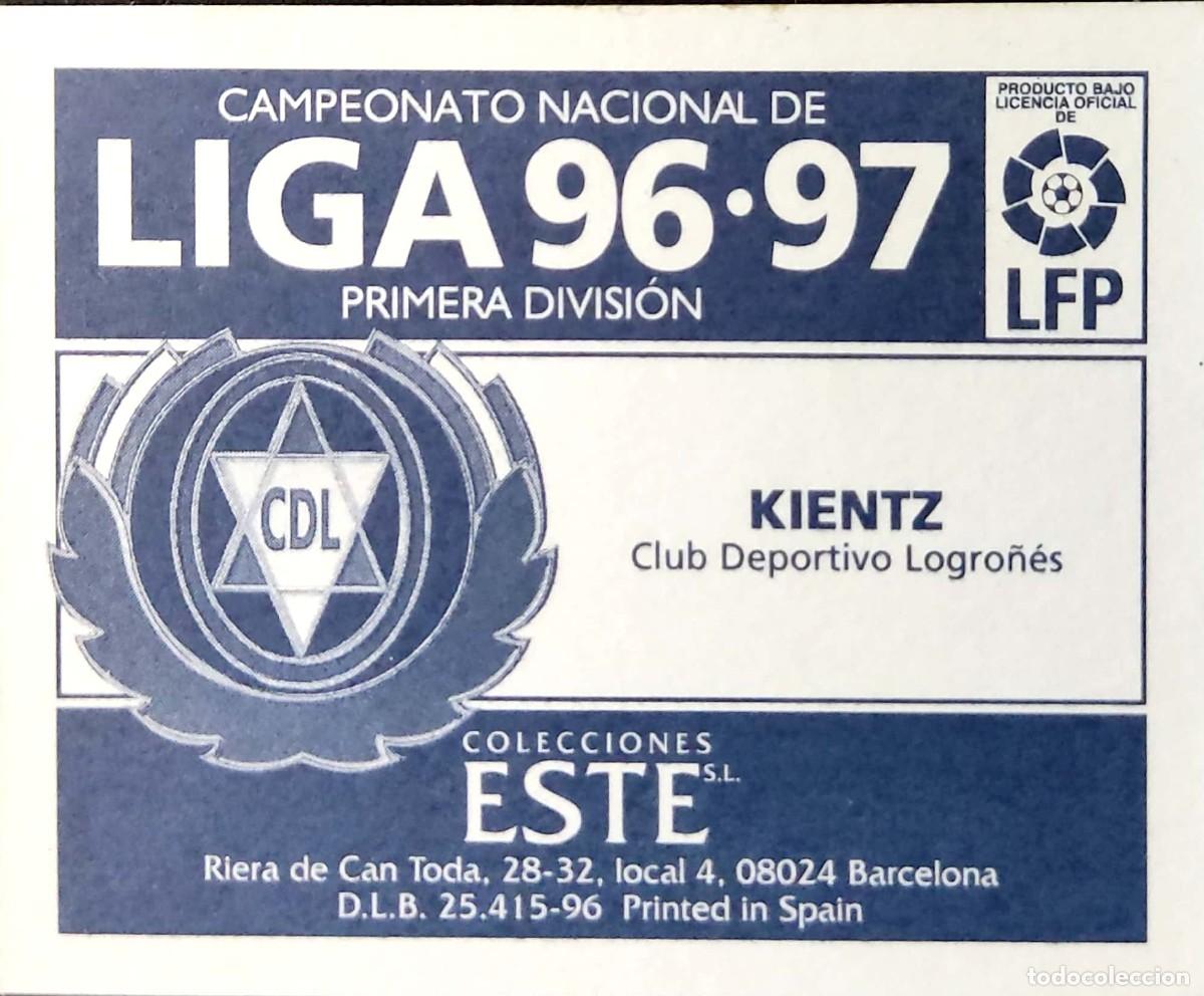 Cromos de f&uacute;tbol: KIENTZ - CD Logro&ntilde;es - Ediciones ESTE 96 97 1996 1997 - SIN PEGAR - Foto 2
