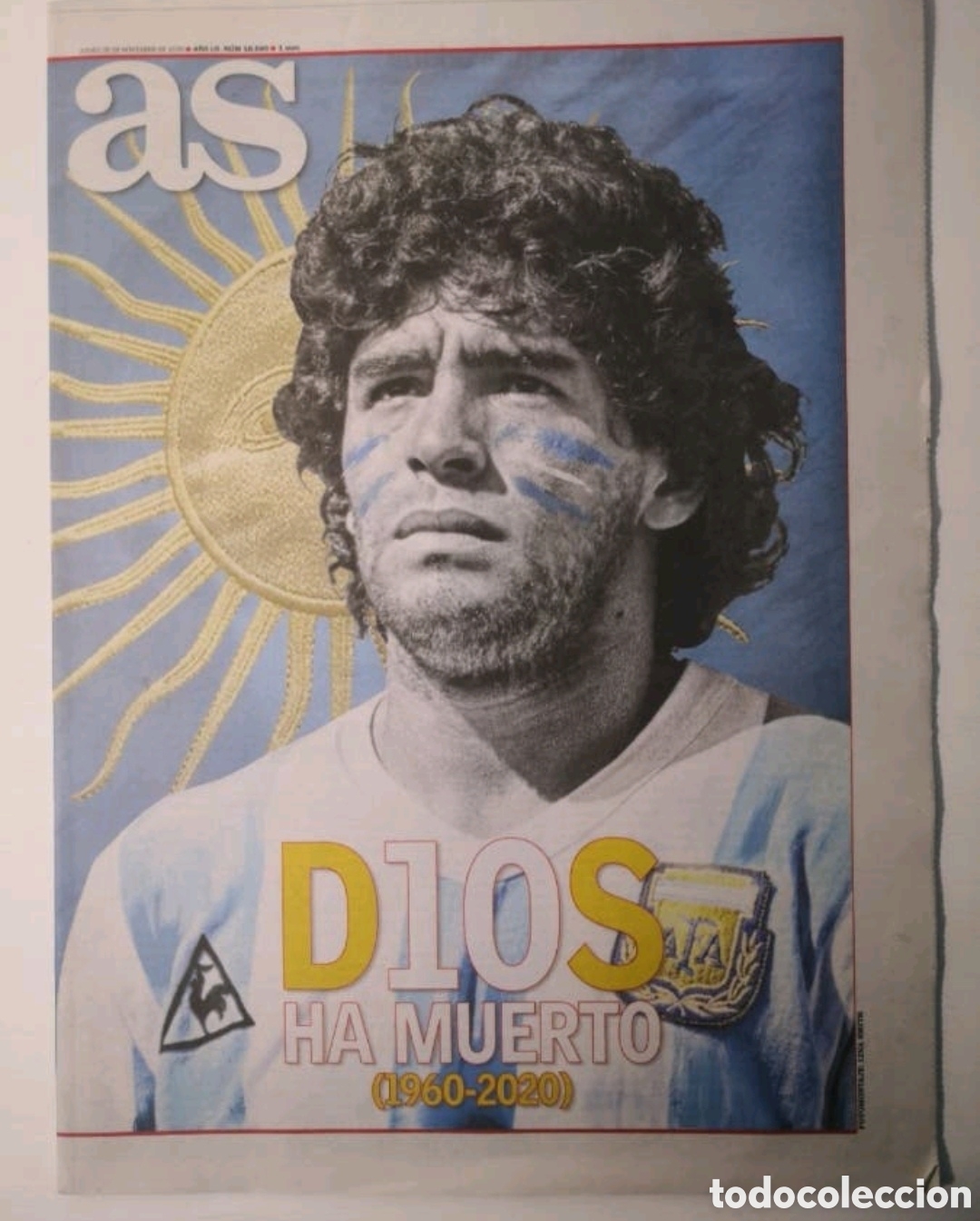 Cromos de F&uacute;tbol: DIARIO AS - ESPECIAL MUERTE MARADONA - 26/11/20