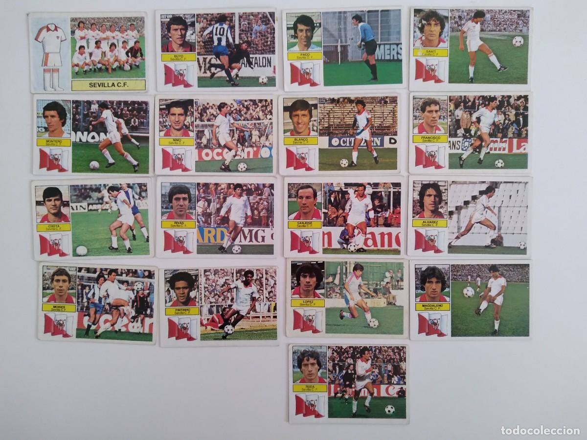 Cromos de F&uacute;tbol: LOTE 17 CROMOS FUTBOL SEVILLA CLUB ALBUM LIGA 82 83 1982 1983 COLECCIONES ESTE NUNCA PEGADOS RV