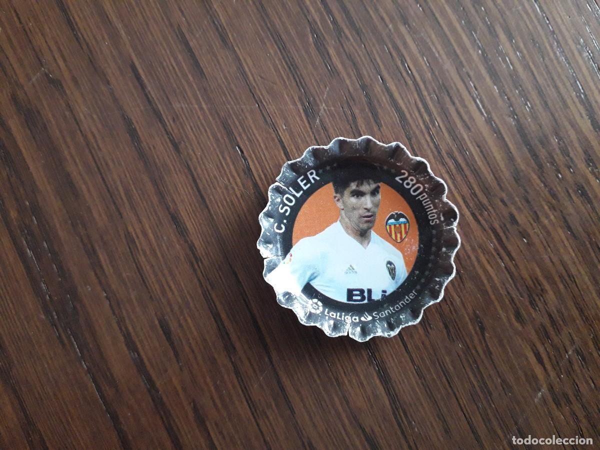 Fu&szlig;ball-Sticker: tazo chapa, liga Santander de futbol, C. Soler n&ordm; 29, Valencia, 280 puntos.