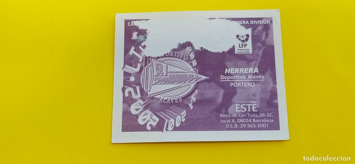 Cromos de f&uacute;tbol: HERRERA ALAVES ESTE 01 02 2001 2002 - Foto 2