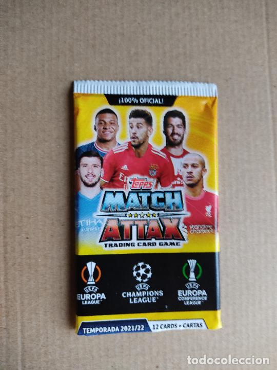 Cromos de F&uacute;tbol: MBAPPE THIAGO RUBEN DIAS SOBRE VAC&Iacute;O CROMOS 2021-2022 CHAMPIONS LEAGUE 21-22 TOPPS MATCH ATTAX CARDS