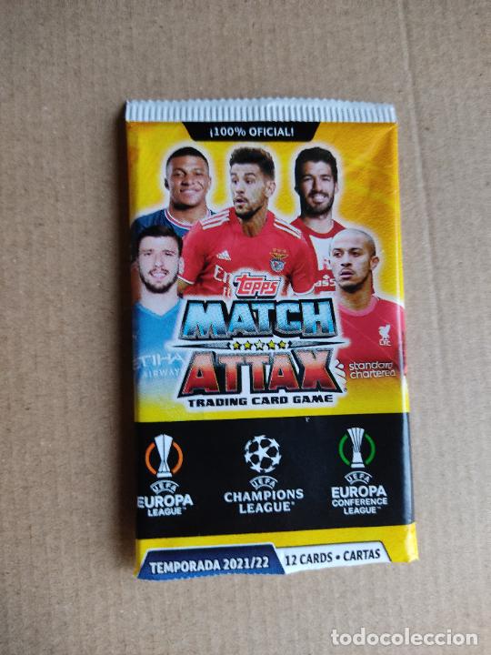 Cromos de F&uacute;tbol: MBAPPE THIAGO RUBEN DIAS SOBRE VAC&Iacute;O CROMOS 2021-2022 CHAMPIONS LEAGUE 21-22 TOPPS MATCH ATTAX CARDS