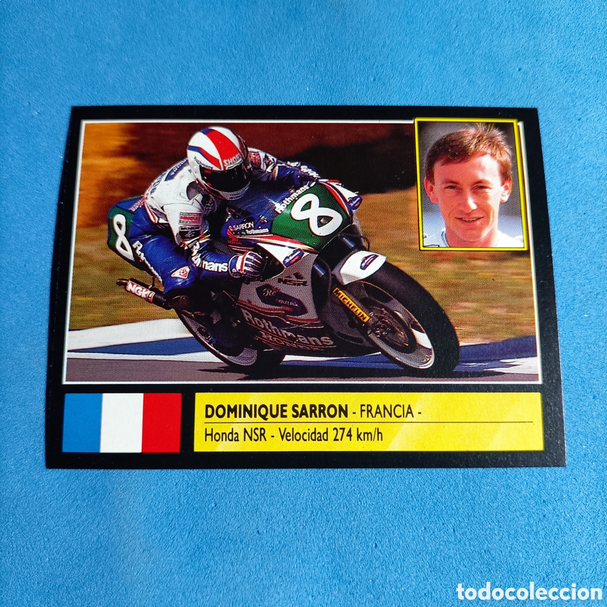 Cromos de F&uacute;tbol: (69.15) CROMO ALBUM: SUPER MOTO. MOTOR 16 - ED. ESTE 1990 - N&deg;187 DOMINIQUE SARRON