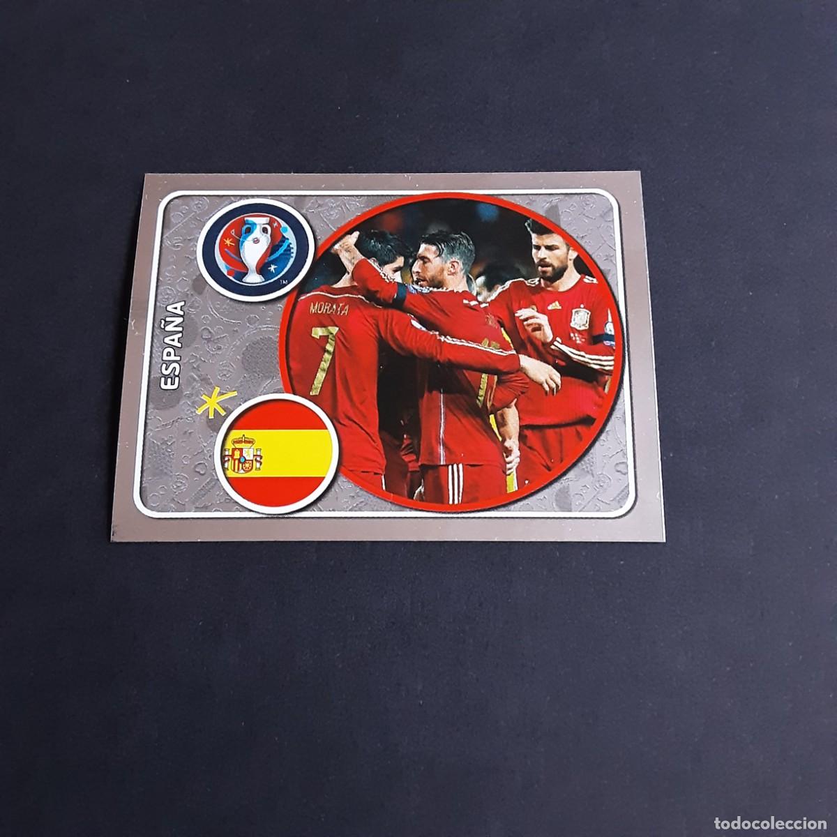 Cromos de f&uacute;tbol: CROMO FUTBOL EURO 2016 PANINI 345.EQUIPO-ESPA&Ntilde;A-NUNCA PEGADO