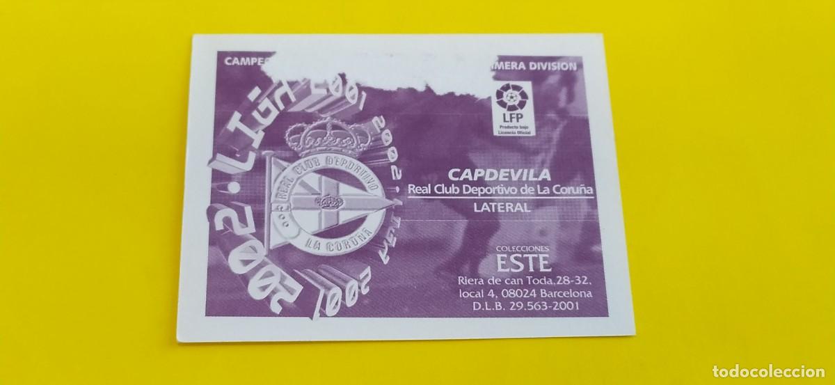 Cromos de f&uacute;tbol: CAPDEVILA DEPORTIVO CORU&Ntilde;A ESTE 01 02 2001 2002 - Foto 2