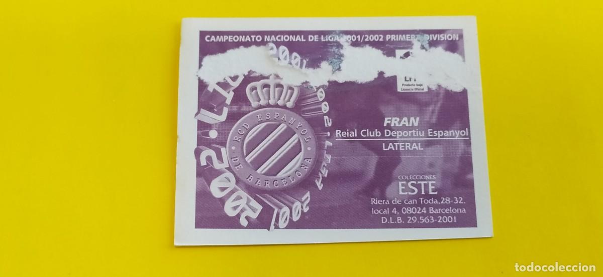 Cromos de f&uacute;tbol: FRAN ESPA&Ntilde;OL ESTE 01 02 2001 2002 - Foto 2