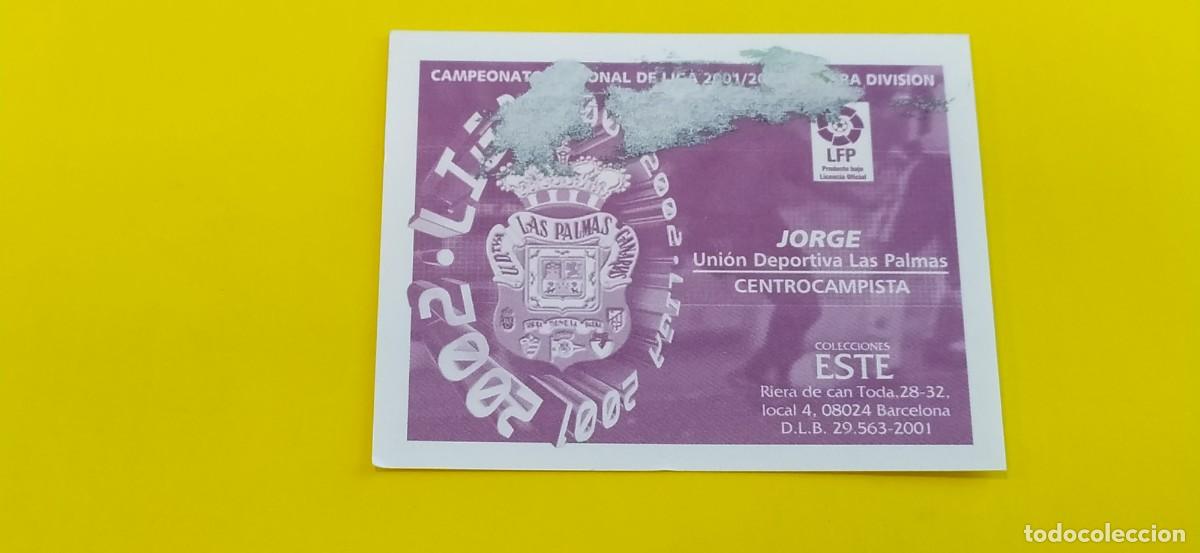 Cromos de f&uacute;tbol: JORGE LAS PALMAS ESTE 01 02 2001 2002 - Foto 2