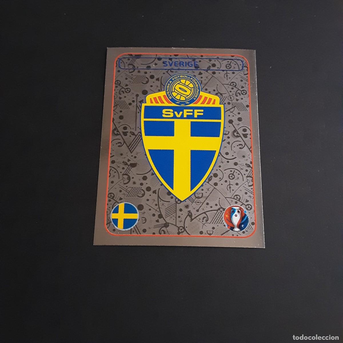 Cromos de f&uacute;tbol: CROMO FUTBOL EURO 2016 PANINI 464.ESCUDO-SUECIA-NUNCA PEGADO