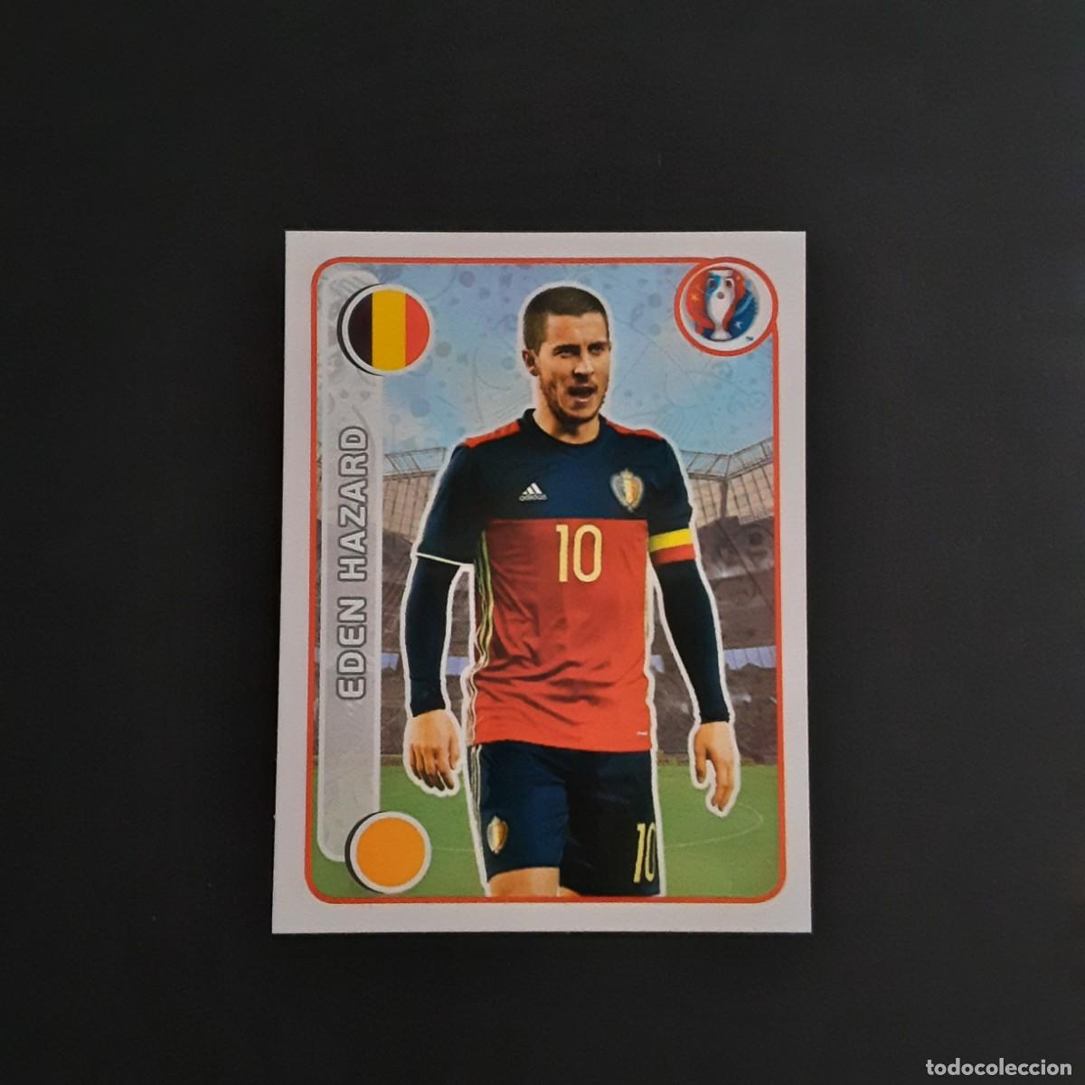Football Stickers: CROMO FUTBOL EURO 2016 PANINI 485.HAZARD-BELGICA-NUNCA PEGADO