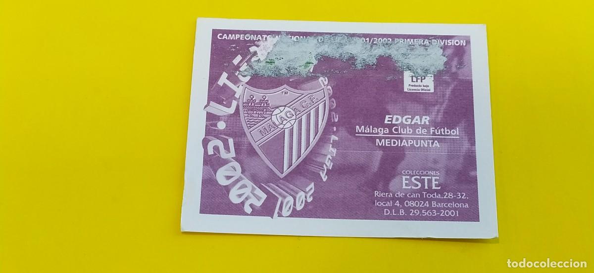 Cromos de f&uacute;tbol: EDGAR MALAGA ESTE 01 02 2001 2002 - Foto 2