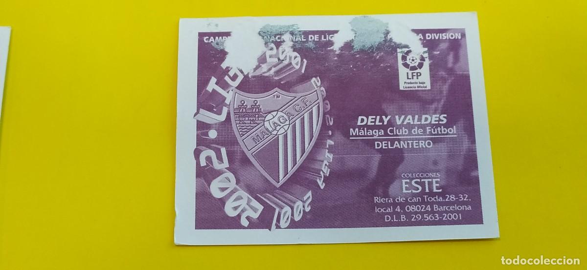 Cromos de f&uacute;tbol: DELY VALDES MALAGA ESTE 01 02 2001 2002 - Foto 2
