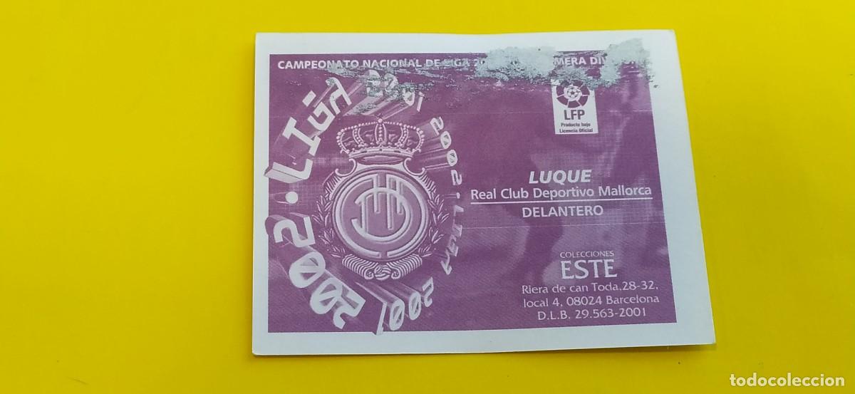 Cromos de f&uacute;tbol: LUQUE MALLORCA ESTE 01 02 2001 2002 - Foto 2