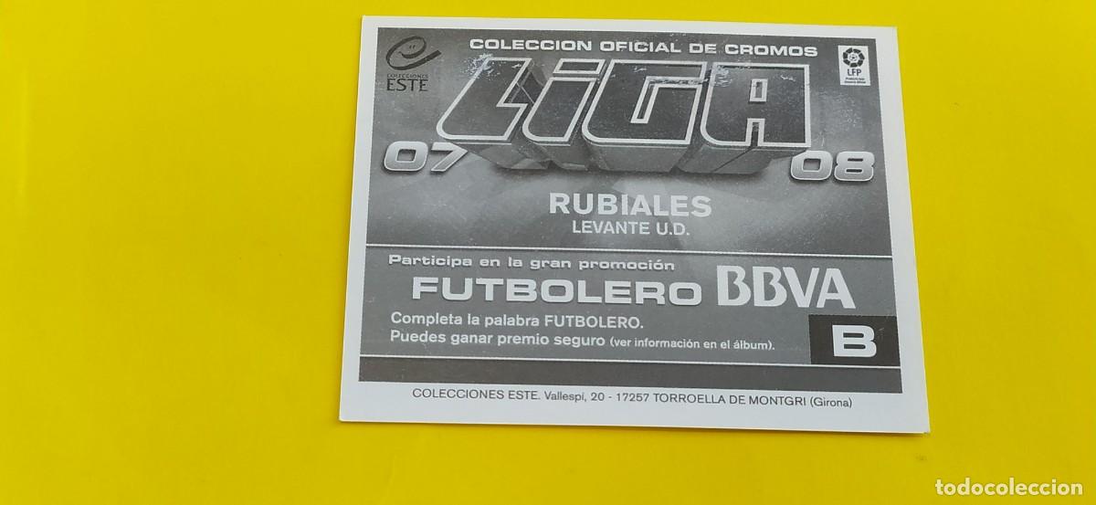 Cromos de f&uacute;tbol: RUBIALES LEVANTE ESTE 07 08 2007 2008 - Foto 2