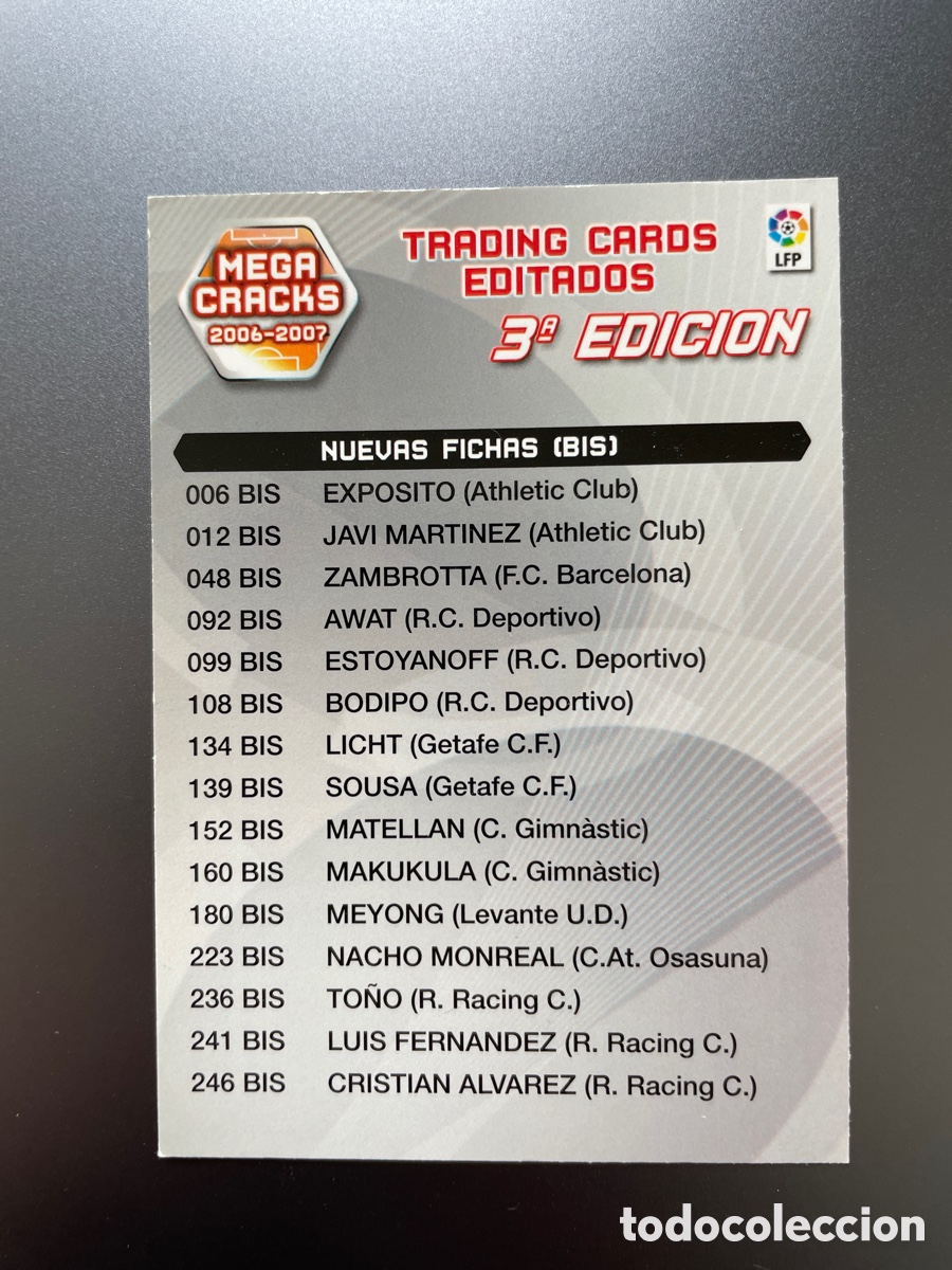 Football Stickers: Indice 3a edicion MGK Megacracks 2006-07 2006 2007