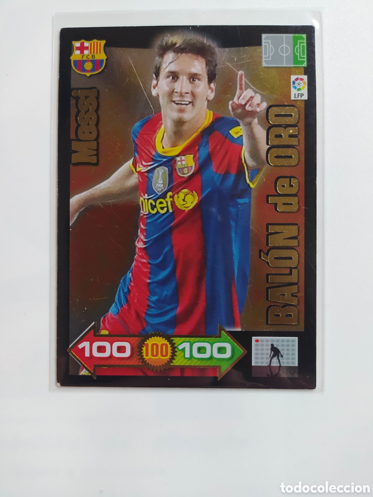Cromos de F&uacute;tbol: Cromo Messi 2010-11 Bal&oacute;n de Oro