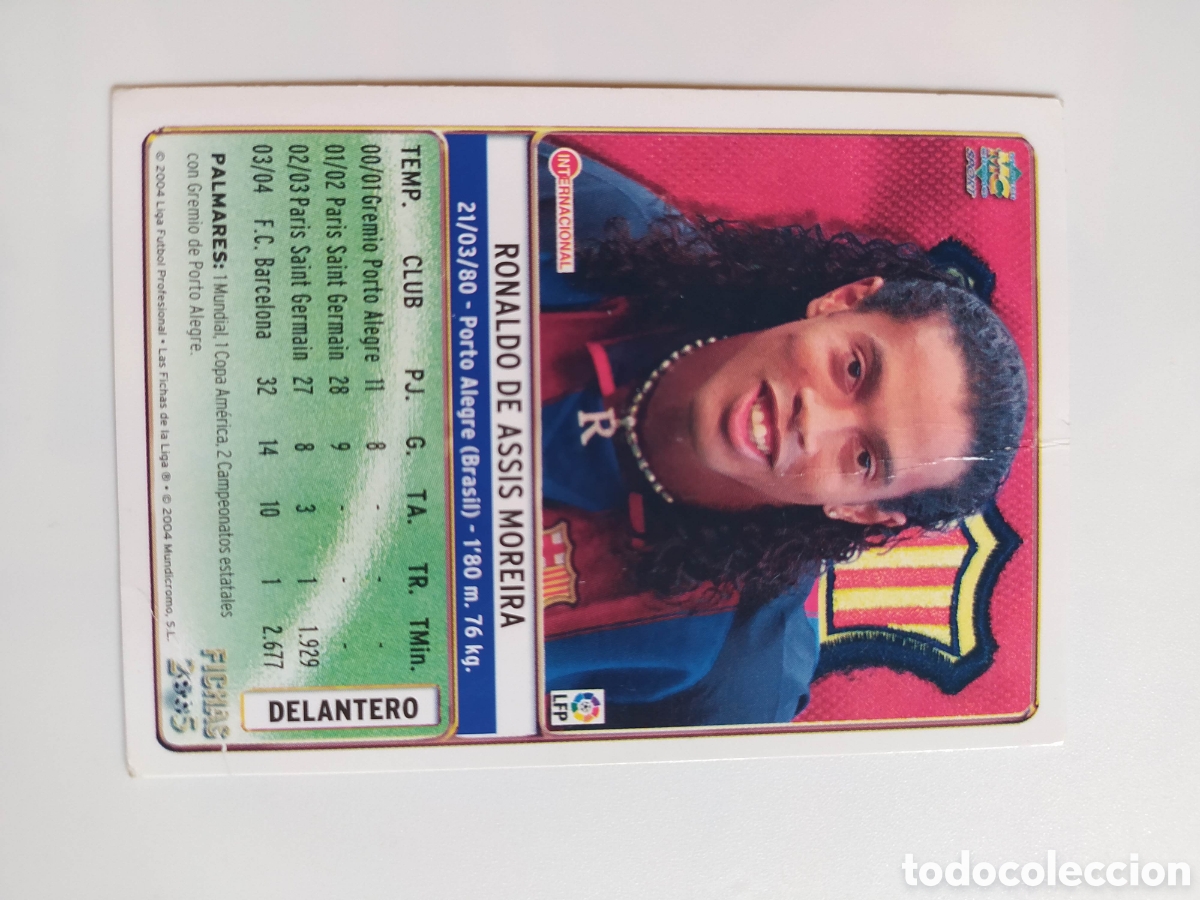 Cromos de f&uacute;tbol: Ronaldinho 2005 - Foto 4