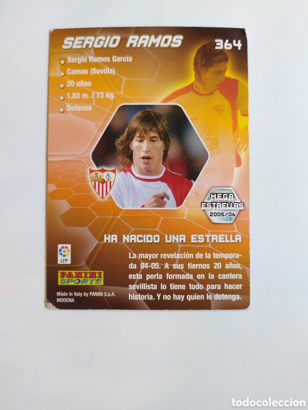 Cromos de f&uacute;tbol: Sergio Ramos Mega estrellas 2005-06 - Foto 2