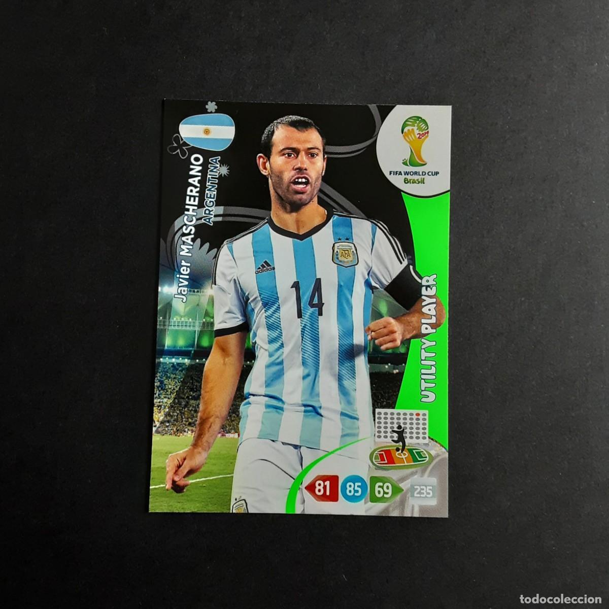 Figurine di Calcio: CROMO CARD FUTBOL ADRENALYN FIFA WORLD CUP BRAZIL 2014 PANINI 12.MASCHERANO-UTILITY PLAYER-ARGENTINA