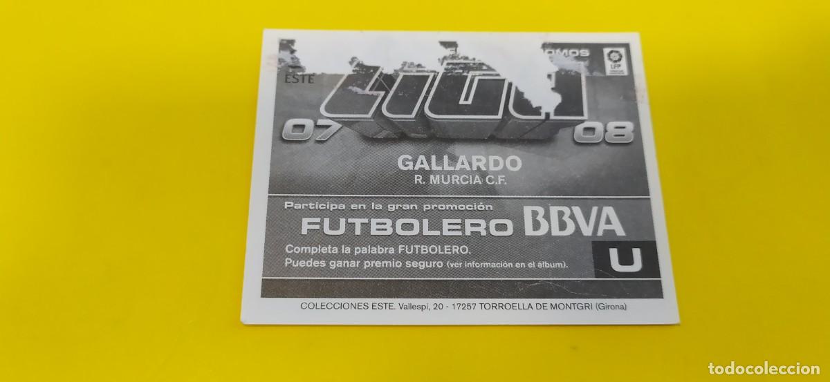 Cromos de f&uacute;tbol: GALLARDO MURCIA ESTE 07 08 2007 2008 - Foto 2