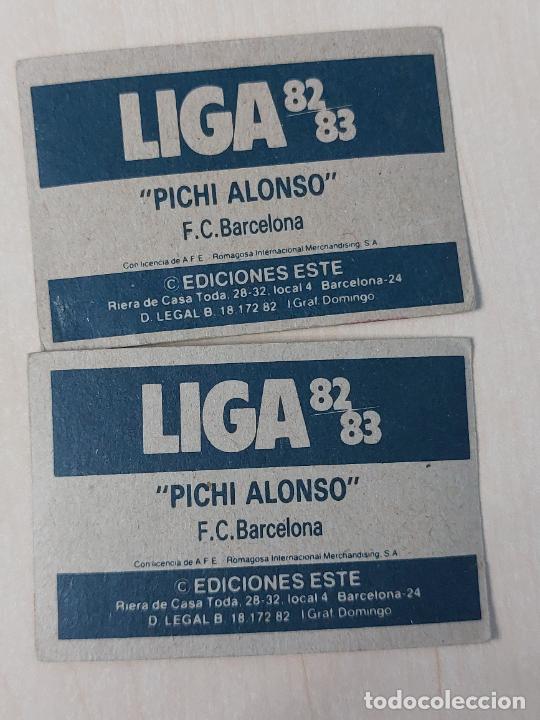 Cromos de f&uacute;tbol: EDICIONES ESTE 82 83 DOBLE VERSION - PICHI ALONSO - CROMO - BARCELONA - Foto 2