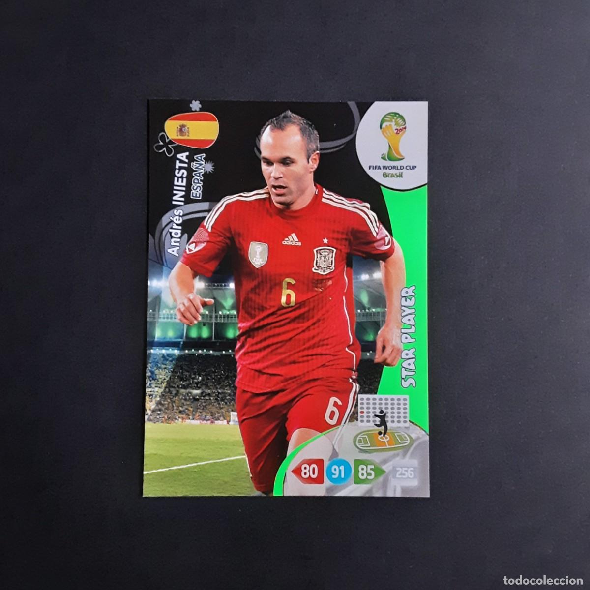 Cromos de f&uacute;tbol: CROMO CARD FUTBOL ADRENALYN FIFA WORLD CUP BRAZIL 2014 PANINI 150.INIESTA-STAR PLAYER-ESPA&Ntilde;A