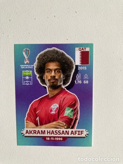 Cromos de f&uacute;tbol: HASSAN AFIF QATAR N&ordm; 16 QATAR 2022 WORLD CUP PANINI STICKER