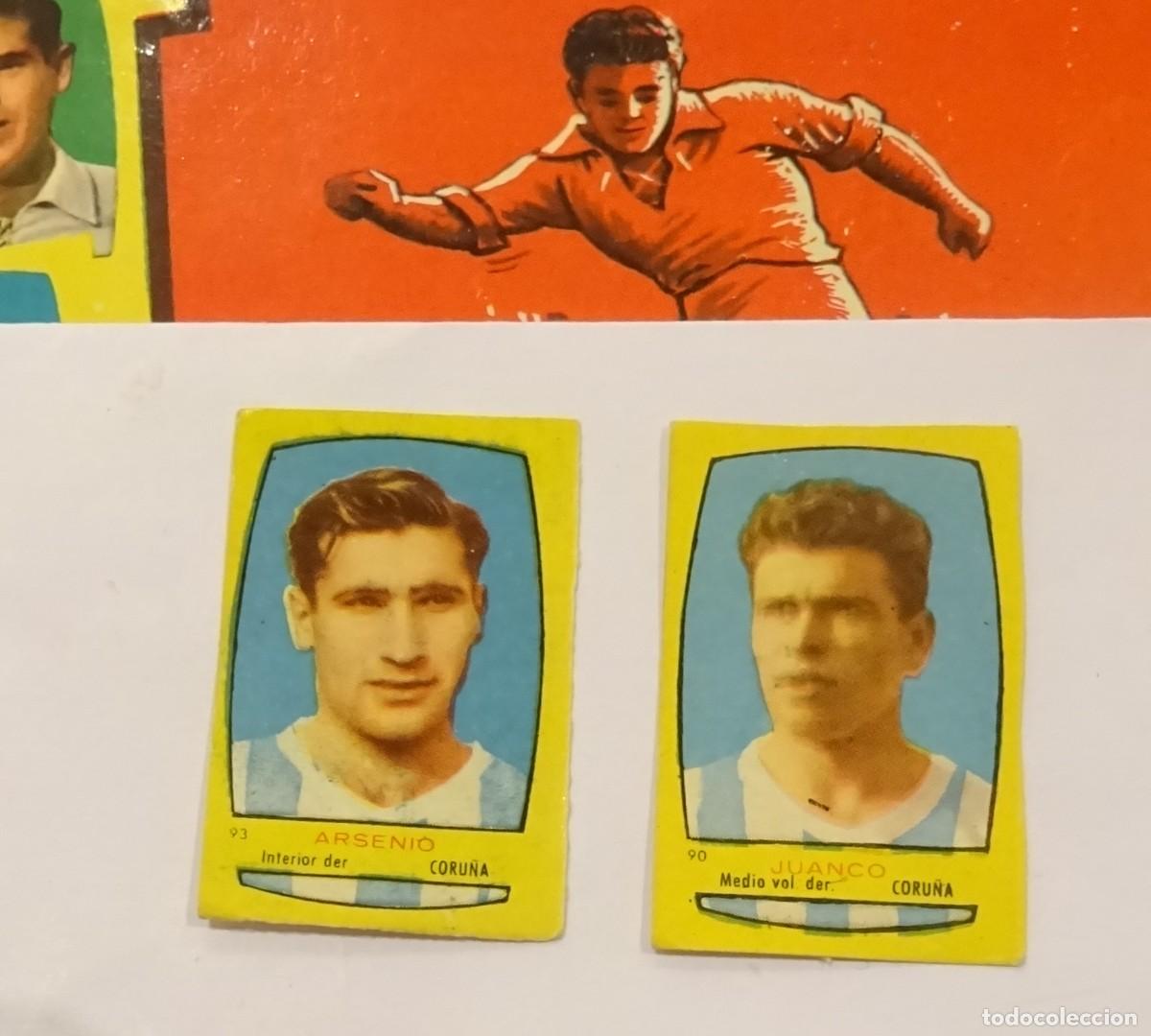 Cromos de F&uacute;tbol: CORU&Ntilde;A, CROMOS SATINADOS, 90, 93, NUNCA PEGADOS,CAMPEONES 1954 1955 / 54 55, BRUGUERA, PRECIO UNIDAD