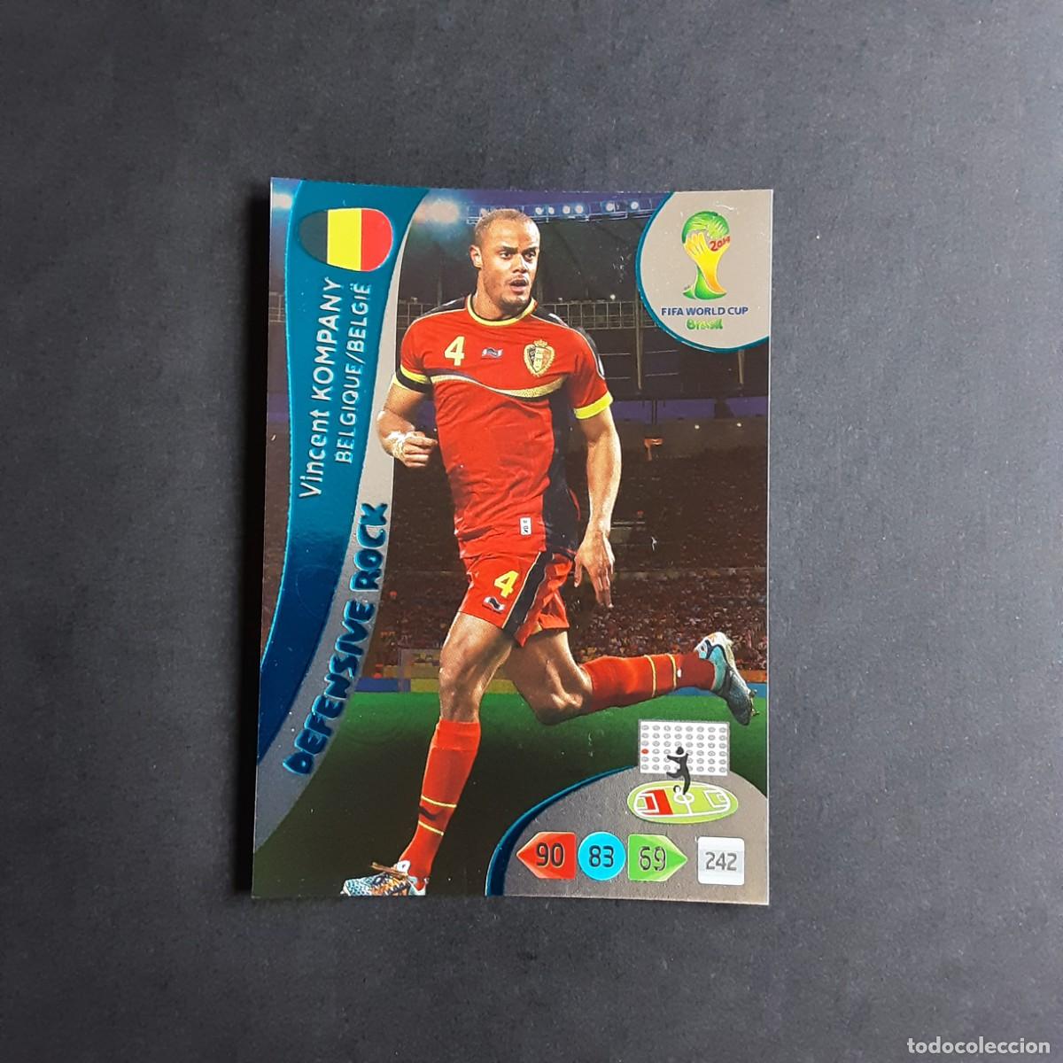 Cromos de f&uacute;tbol: CARD FUTBOL ADRENALYN FIFA WORLD CUP BRAZIL 2014 PANINI 362.KOMPANY-DEFENSIVE ROCK-BELGICA