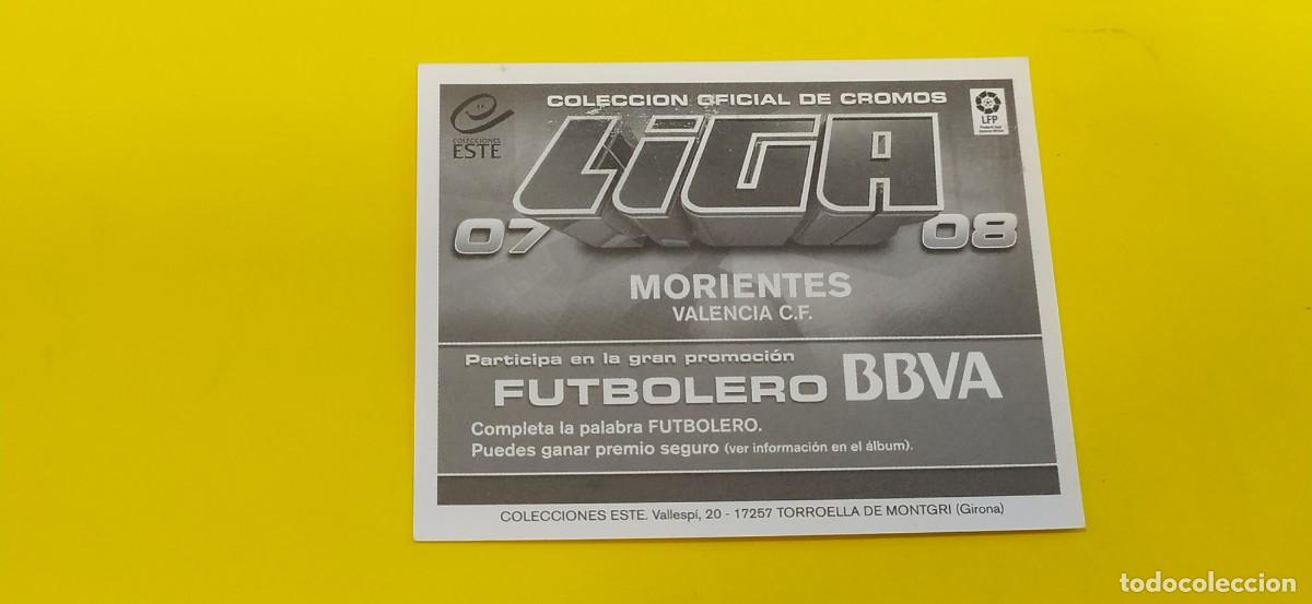 Cromos de f&uacute;tbol: MORIENTES VALENCIA ESTE 07 08 2007 2008 - Foto 2