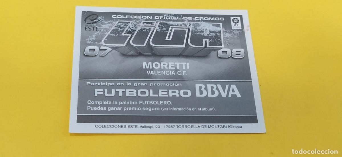 Cromos de f&uacute;tbol: MORETTI VALENCIA ESTE 07 08 2007 2008 - Foto 2