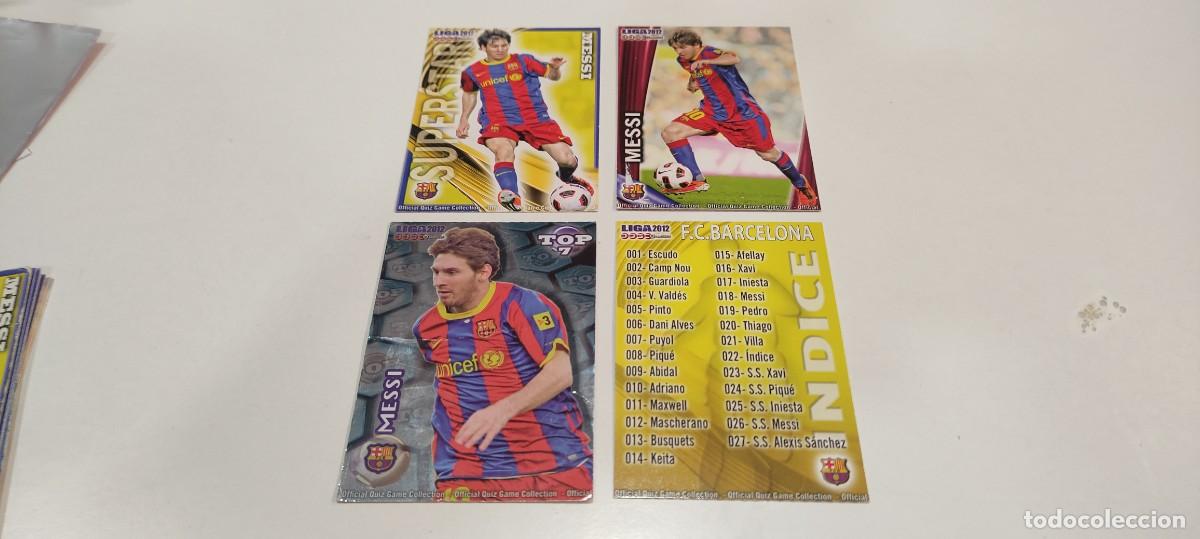 Cromos de F&uacute;tbol: LOTE 4 CROMOS MESSI LAS FICHAS DE LA LIGA 2012 MUNDICROMO TODOS DISTINTOS