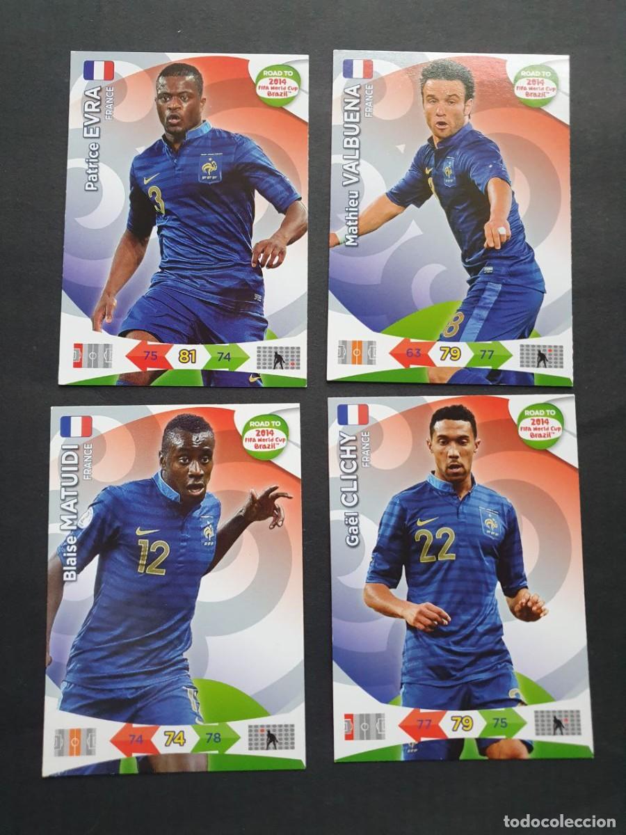 Cromos de F&uacute;tbol: 4 Cards de FRANCE Panini ADRENALYN XL Road FIFA World Cup BRAZIL 2014
