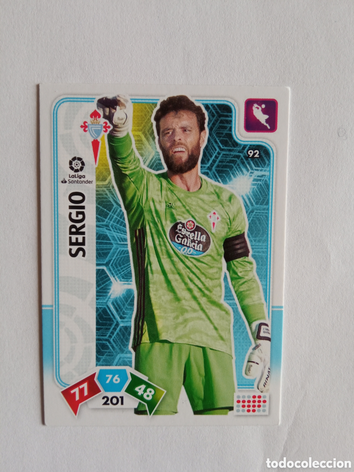 Cromos de f&uacute;tbol: SERGIO 92, CELTA, ADRENALYN 19/20 - Foto 1