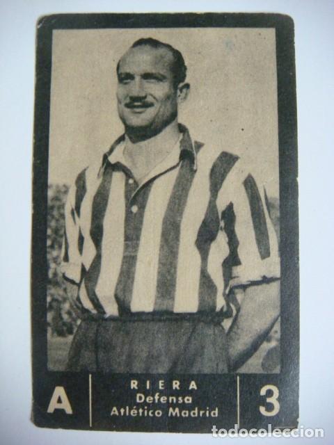 Cromos de f&uacute;tbol: CROMO DE RIERA DEFENSA ATLETICO MADRID A-3,CAJ-N&ordm;-15-BIS