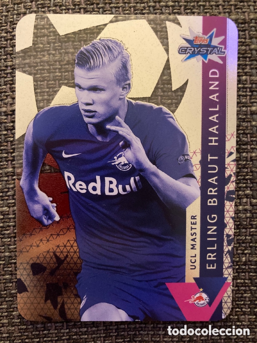 Cromos de f&uacute;tbol: Haaland Crystal 2019 2020 N&deg; 113 Topps UCL Panini Champions Salzburgo