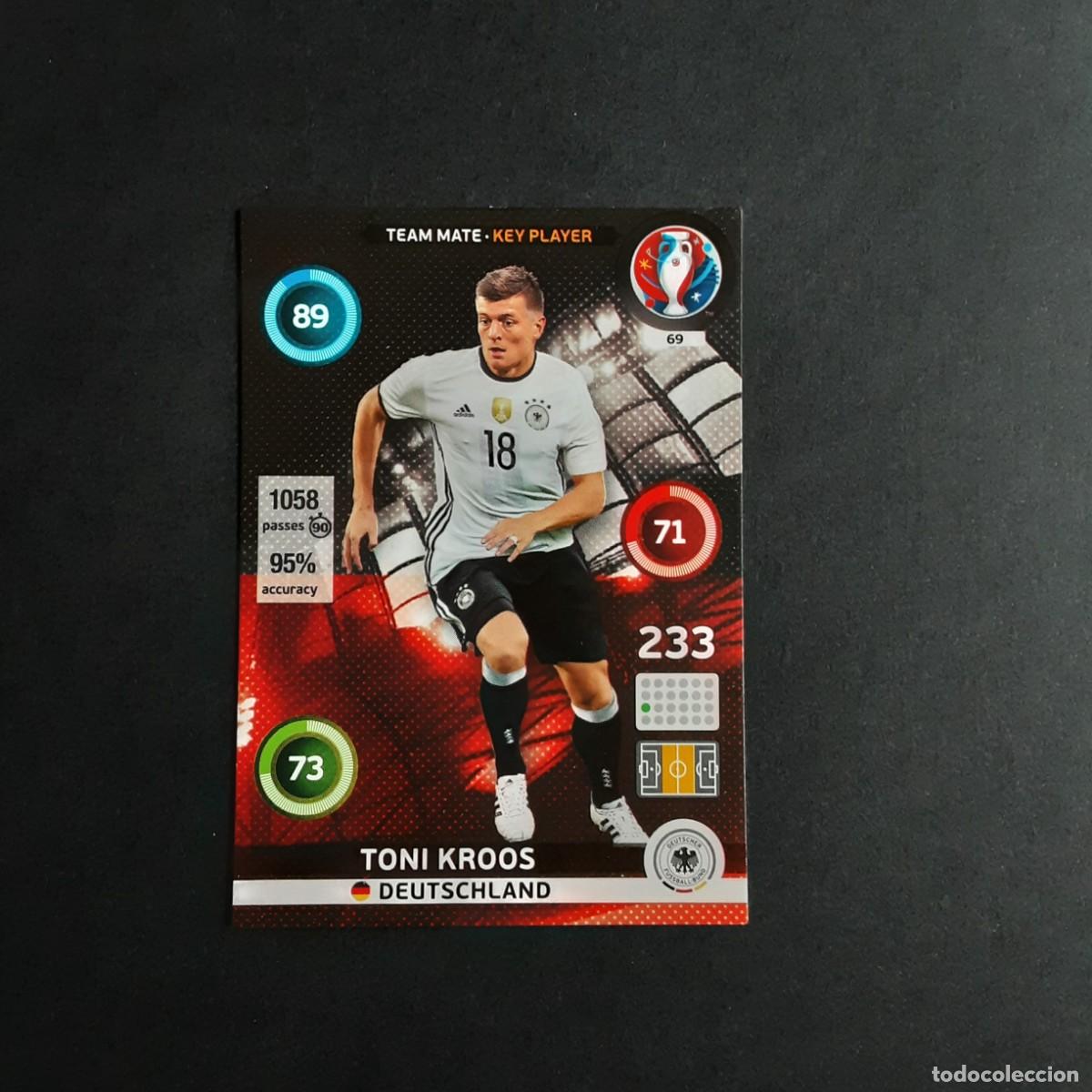 Cromos de F&uacute;tbol: CARD FUTBOL ADRENALYN UEFA 2016 FRANCIA PANINI 69.KROOS-TEAM MATE KEY PLAYER-ALEMANIA