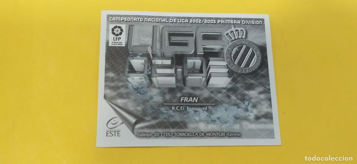 Cromos de f&uacute;tbol: FRAN ESPA&Ntilde;OL ESTE 02 03 2002 2003 - Foto 2