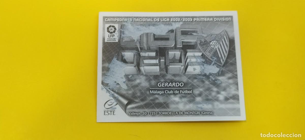 Cromos de f&uacute;tbol: GERARDO MALAGA ESTE 02 03 2002 2003 - Foto 2
