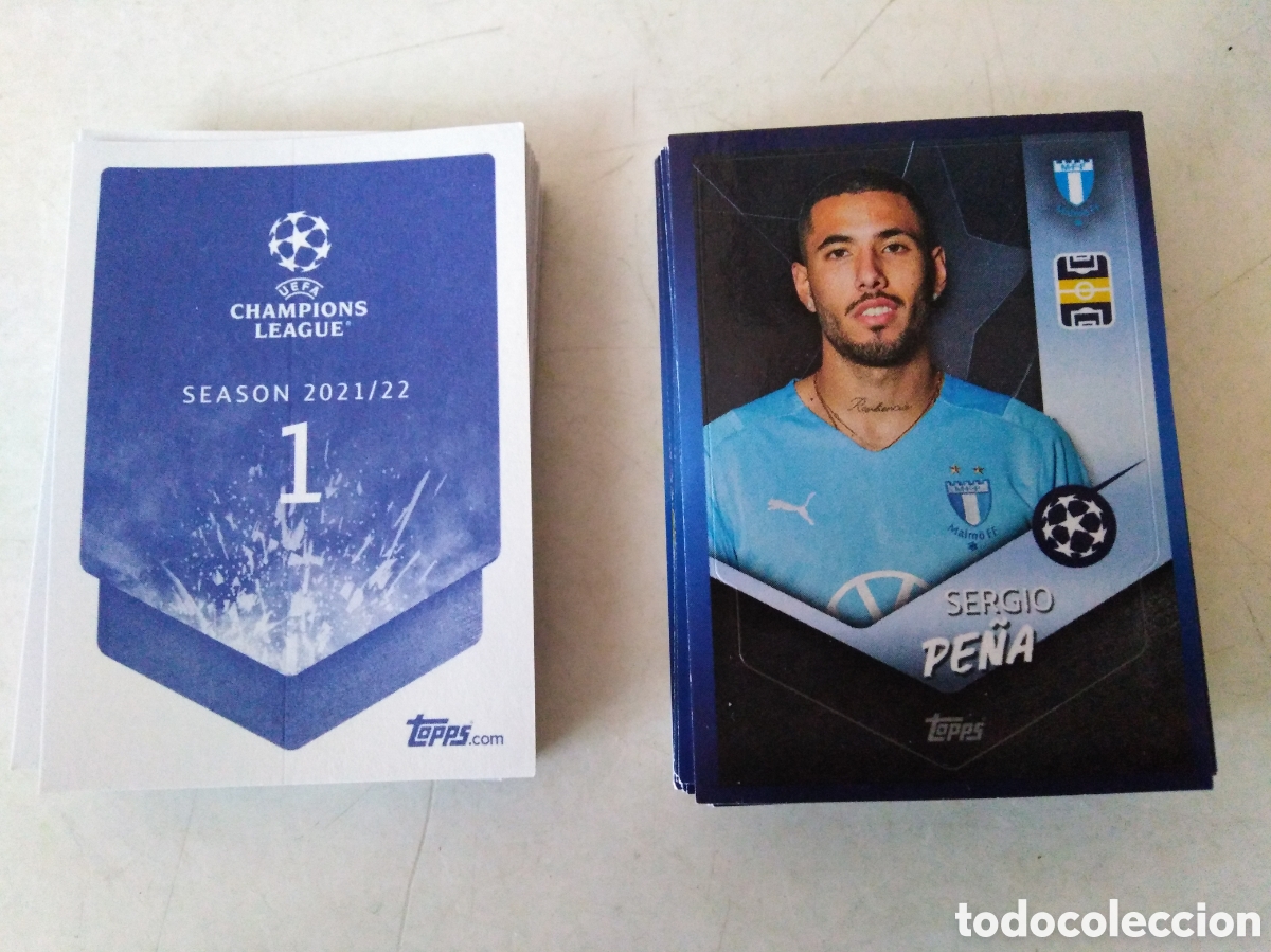 Cromos de F&uacute;tbol: Lote de 120 cromos de f&uacute;tbol UEFA CHAMPIONS LEAGUE SEASON 2021/2022 topps ( TODOS DIFERENTES )