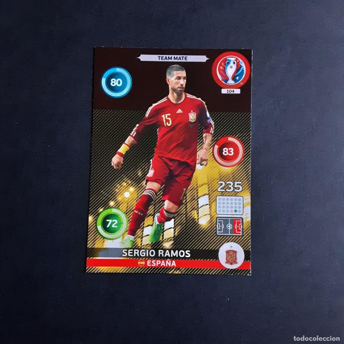 Cromos de F&uacute;tbol: CARD FUTBOL ADRENALYN UEFA 2016 FRANCIA PANINI 104.SERGIO RAMOS-TEAM MATE-ESPA&Ntilde;A