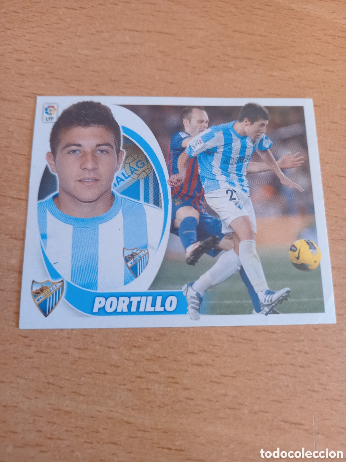 Fu&szlig;ball-Sticker: Portillo coloca M&aacute;laga liga 2012 2013 12 13 ediciones este