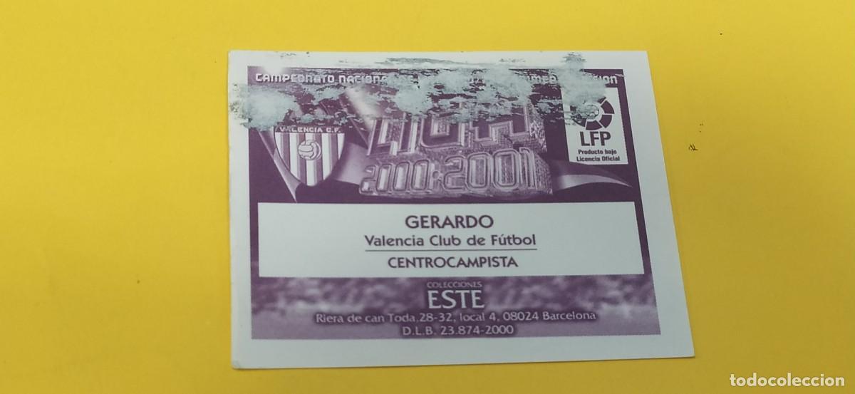 Cromos de f&uacute;tbol: GERARDO VALENCIA ESTE 00 01 2000 2001 - Foto 2