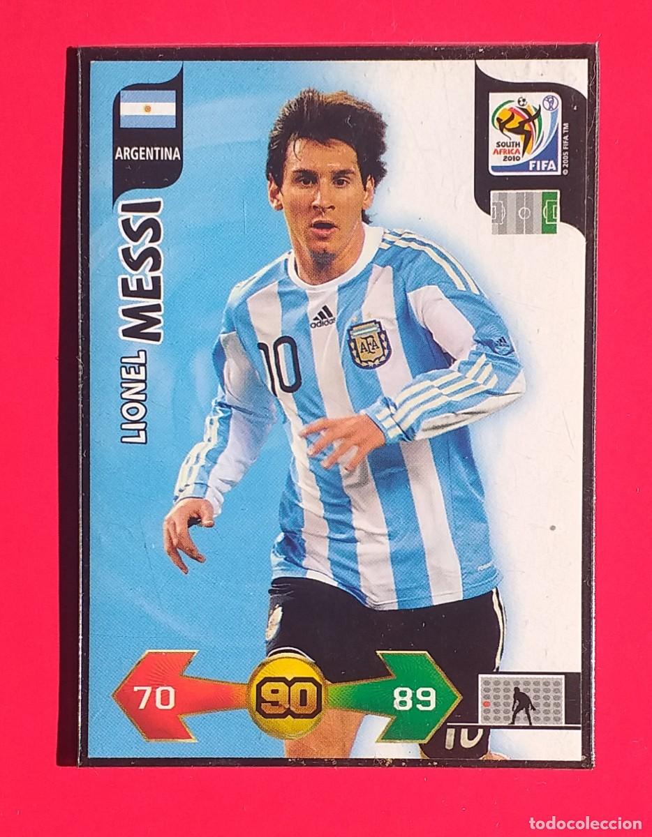 Cromos de f&uacute;tbol: CROMO DE MESSI ARGENTINA ADRENALYN XL FIFA WORLD CUP SUD&Aacute;FRICA 2010. Nuevo de sobre.