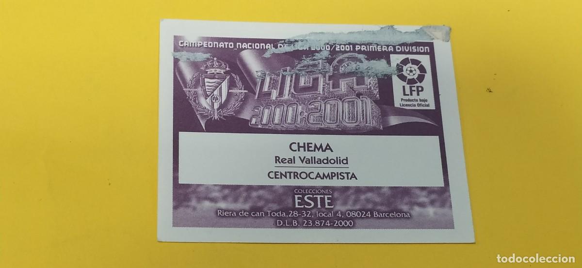 Cromos de f&uacute;tbol: CHEMA VALLADOLID ESTE 00 01 2000 2001 - Foto 2