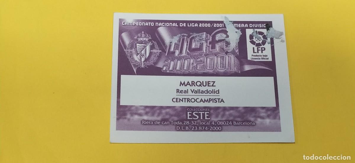 Cromos de f&uacute;tbol: MARQUEZ VALLADOLID ESTE 00 01 2000 2001 - Foto 2