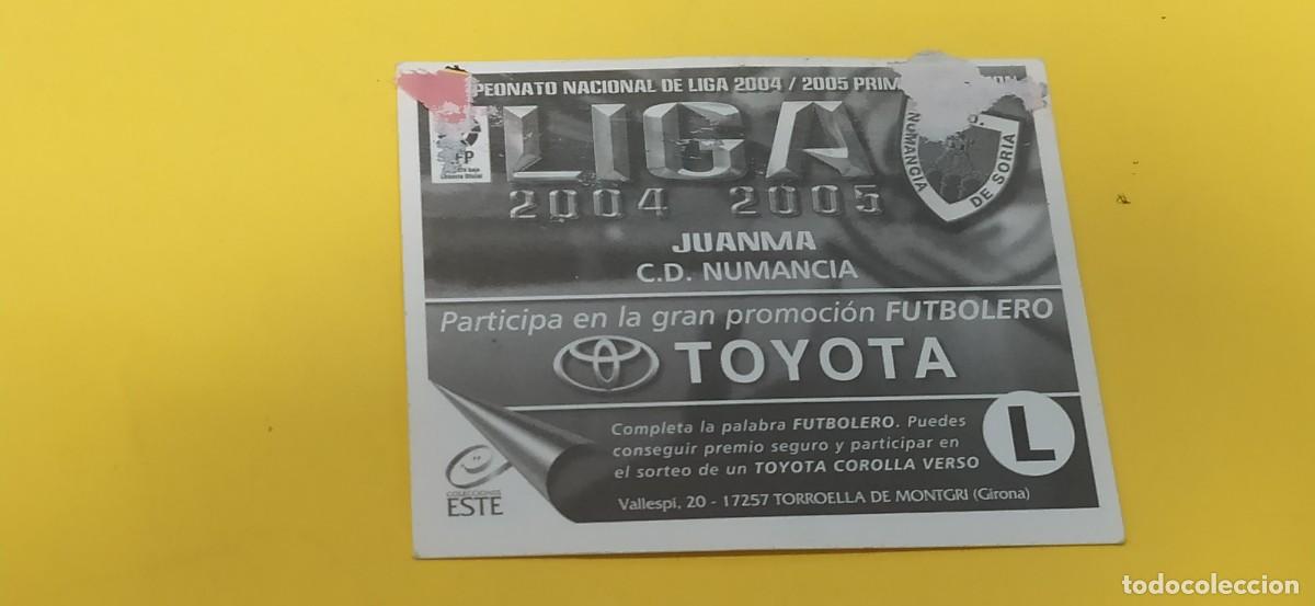 Cromos de f&uacute;tbol: JUANMA NUMANCIA ESTE 04 05 2004 2005 - Foto 2