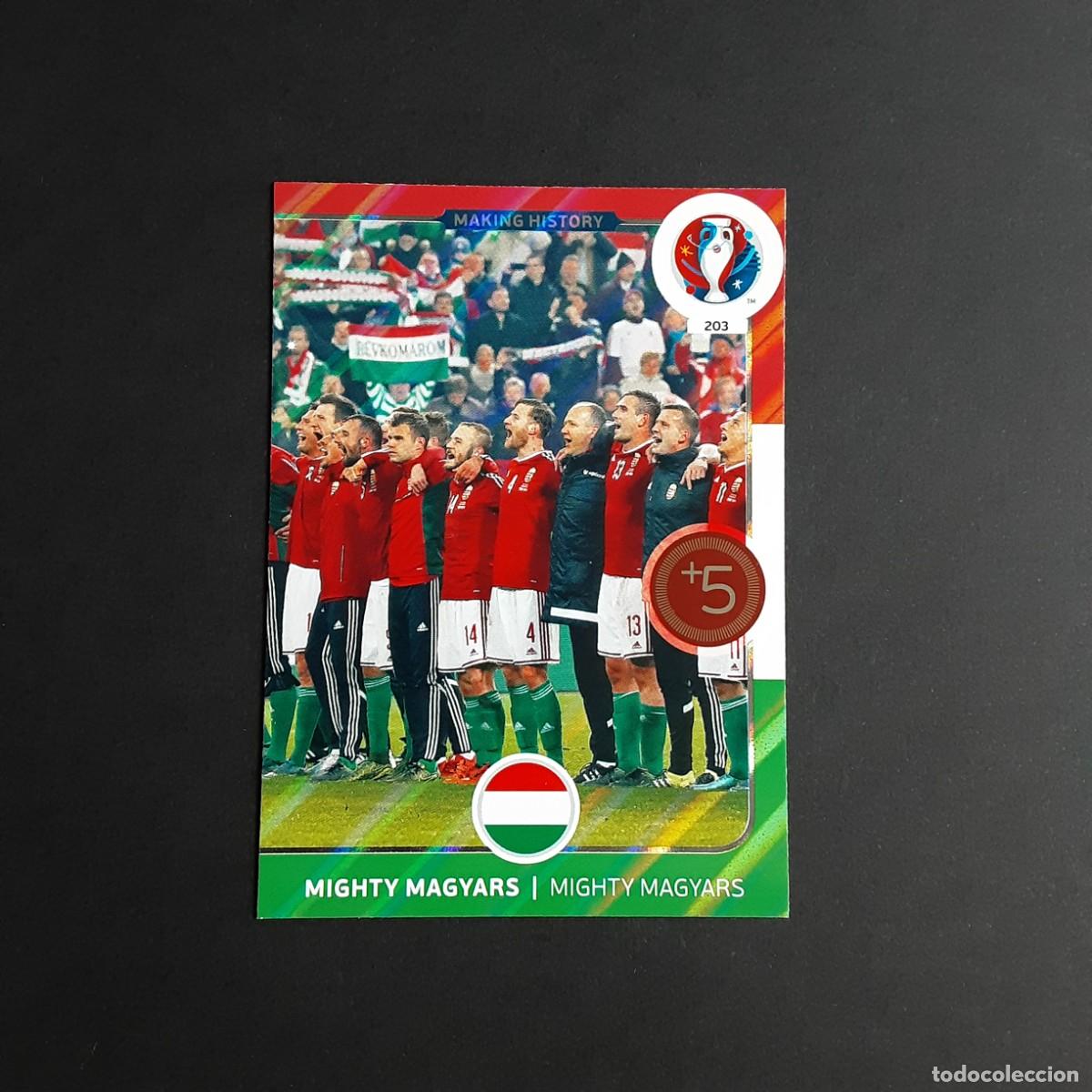 Football Stickers: CARD FUTBOL ADRENALYN UEFA 2016 FRANCIA PANINI 203.-MAKING HISTORY-HUNGRIA