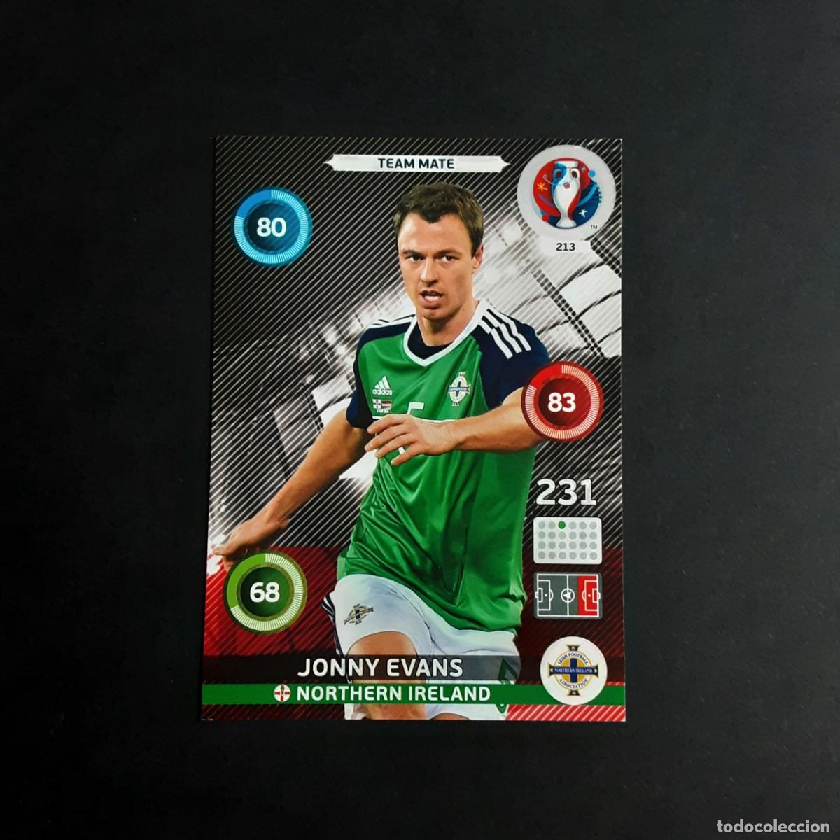 Cromos de f&uacute;tbol: CARD FUTBOL ADRENALYN UEFA 2016 FRANCIA PANINI 213.EVANS-TEAM MATE-IRLANDA DEL NORTE